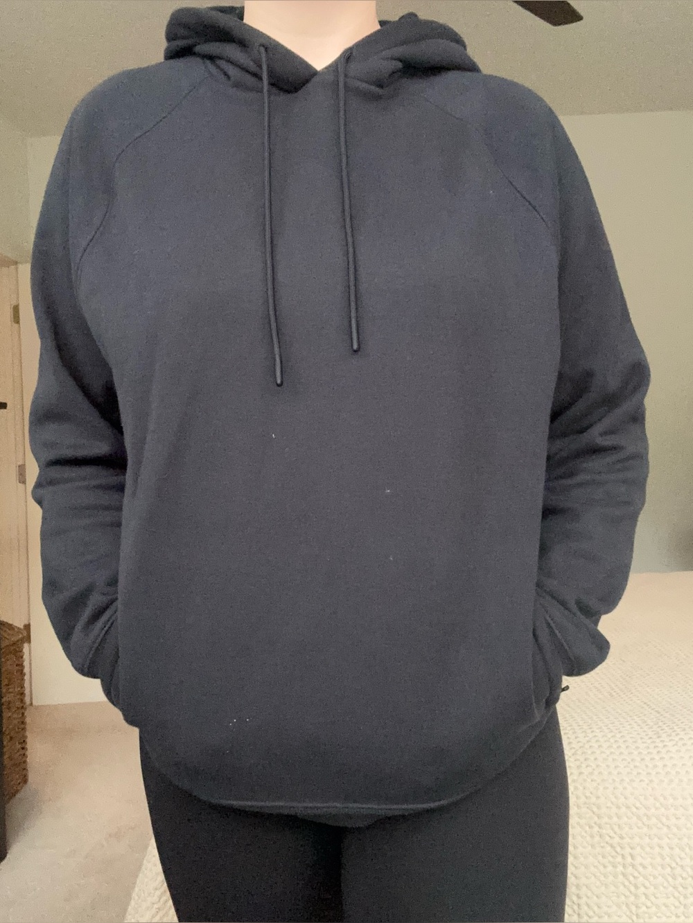 Men's Fabletics Fleece Lined Black Pullover Hoodie